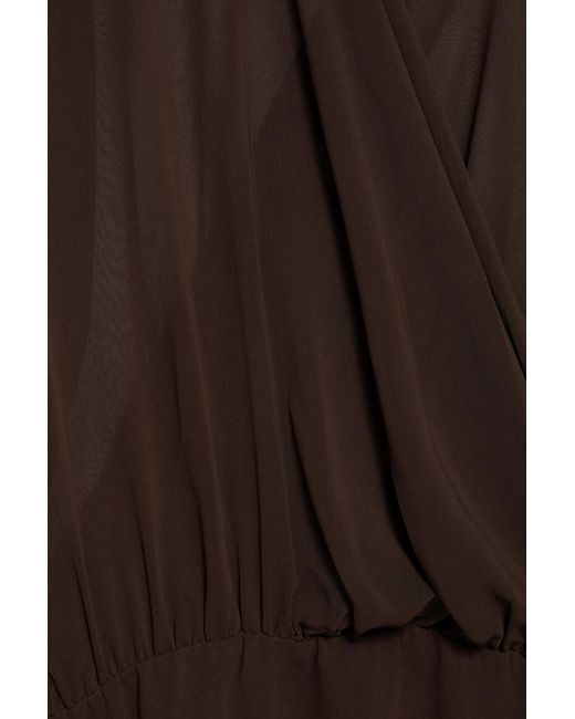 Robe Cache-Cœur Drapée Pull&Bear en coloris Black