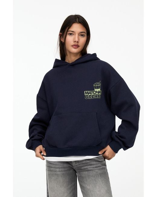 Pull&Bear Blue Matcha Tea Hoodie