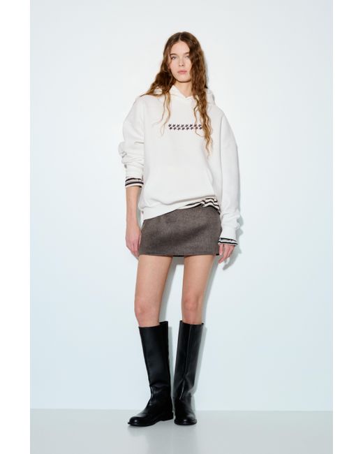 Pull&Bear White Star Hoodie