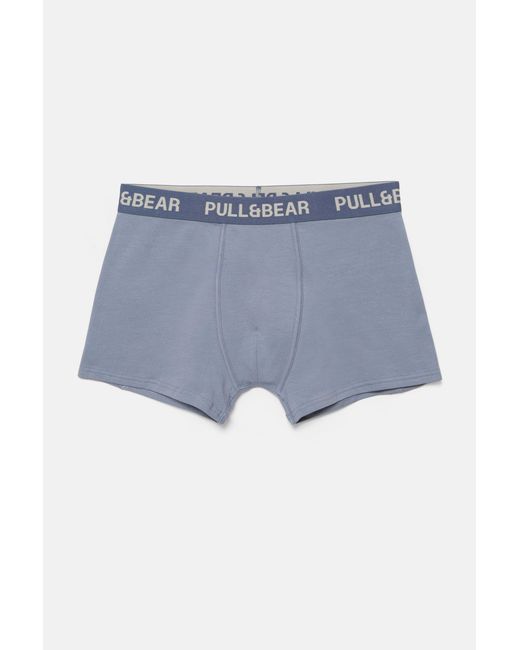 Pull&Bear Blue Pack Of 3 Boxers for men