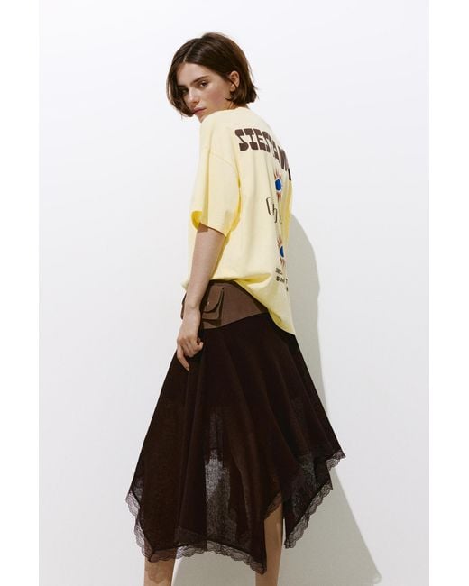 Pull&Bear Natural Oversize Graphic T-Shirt