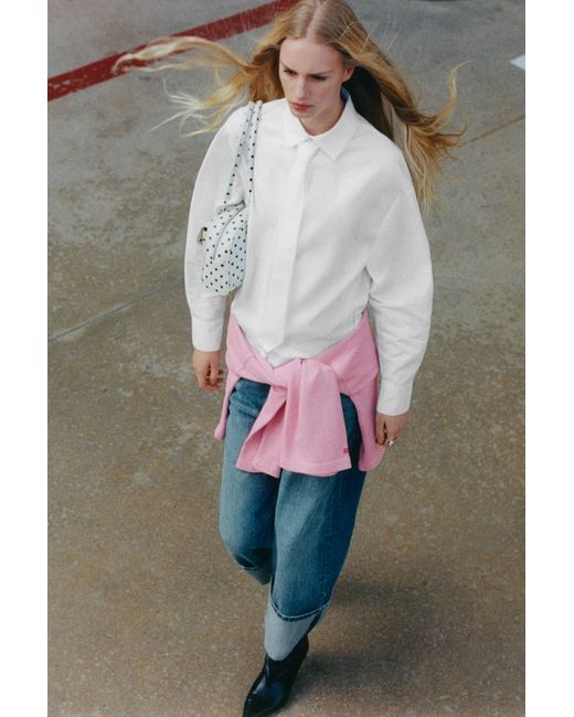 Pull&Bear White Polka Dot Shoulder Bag