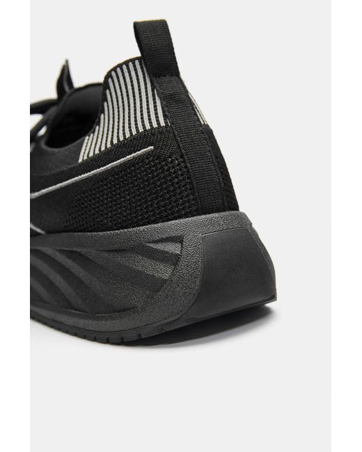 Pull&Bear Black Fabric Trainers for men