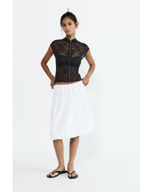 Pull&Bear Black Lace Top