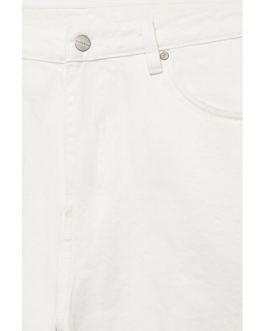 Pull&Bear Green Baggy Denim Bermuda Shorts for men