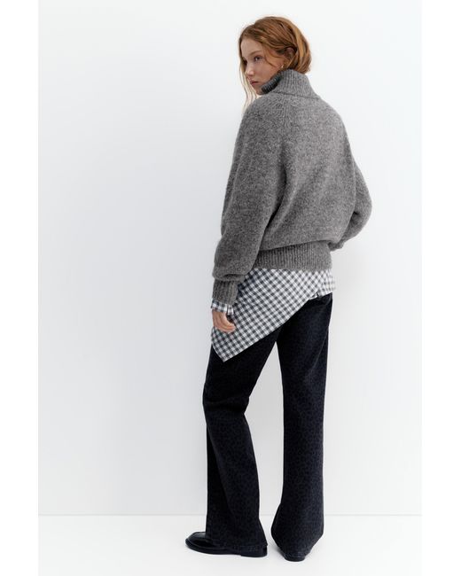 Pull&Bear Gray Quarter-Zip Jumper