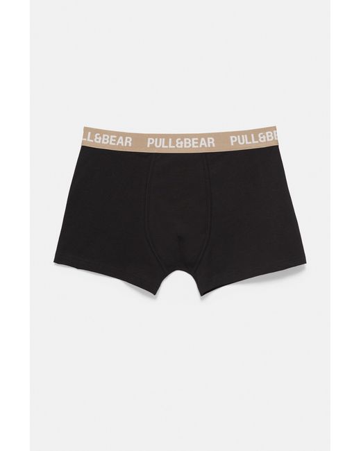 Pack 3 Boxer di Pull&Bear in Black da Uomo