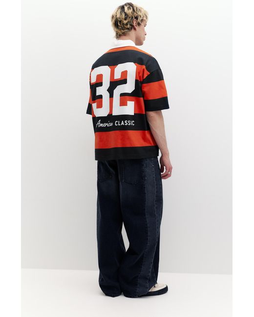 Pull&Bear Red Goofy Polo Shirt for men