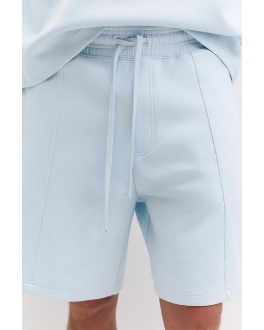 Pull&Bear White Interlock Jogger Bermuda Shorts for men