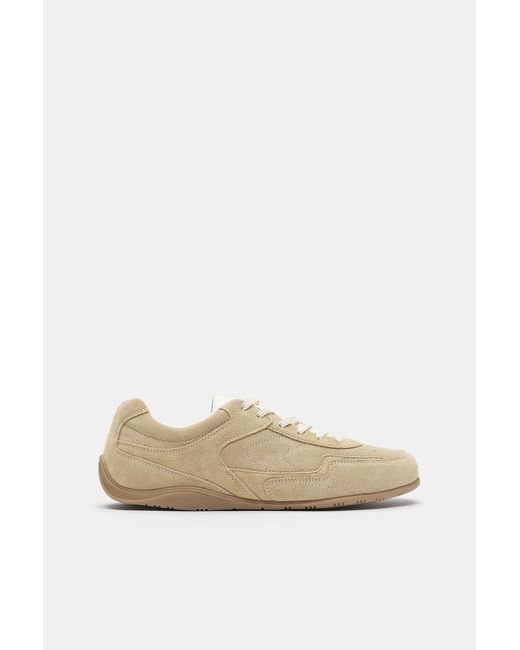 Pull&Bear Multicolor Leather Split Suede Trainers for men