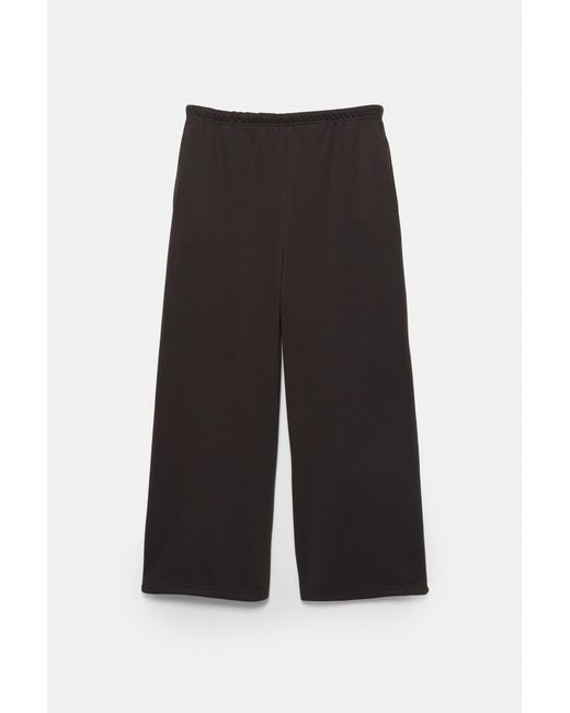 Pull&Bear Black Wide-Leg Tracksuit Bottoms With Adjustable Hem