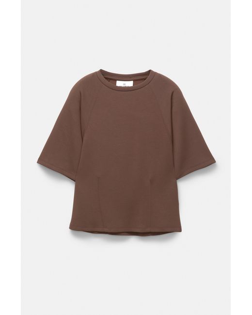 Felpa A Maniche Corte Sciancrata di Pull&Bear in Brown