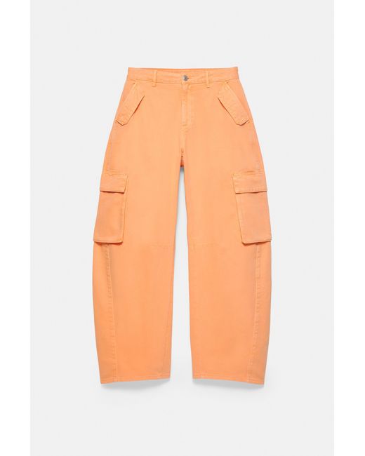 Pantalon Cargo Ballon Pull&Bear en coloris Orange