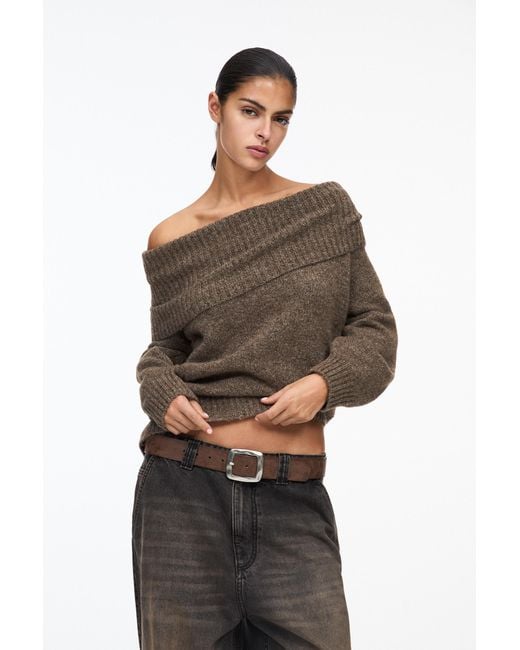 Pull&Bear Multicolor Soft Touch Bardot Jumper
