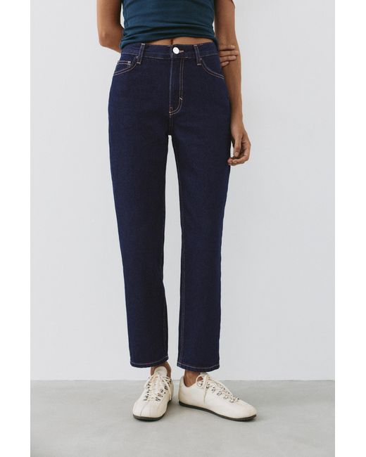 Pull&Bear Blue High-Waist Mom Jeans