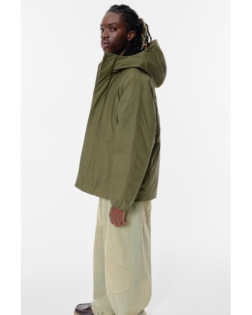 Pull&Bear Gesteppter Regenmantel Mit Kapuze in Green für Herren