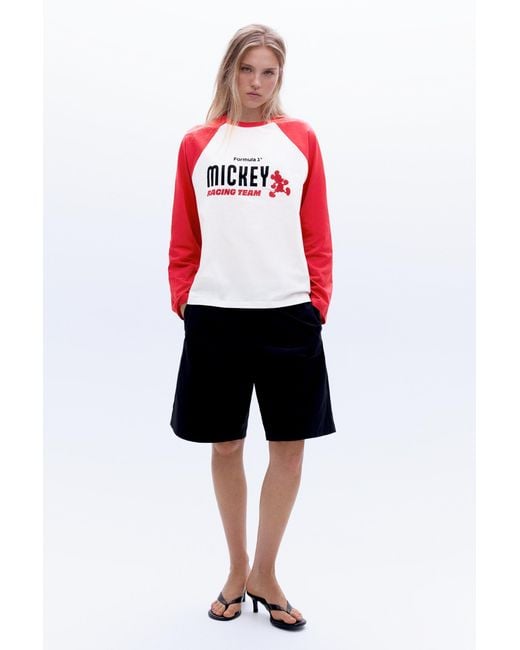 Pull&Bear Multicolor Disney X F1 Raglan Sleeve T-Shirt