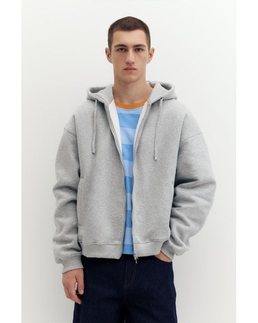 Sweat À Capuche Zippé Pull&Bear pour homme en coloris Gray