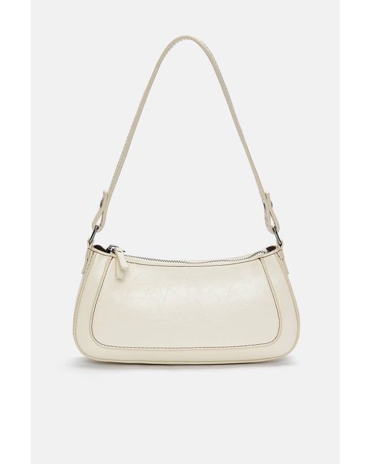 Pull&Bear White Schultertasche Mit Nähten