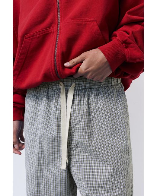 Pull&Bear Joggingbroek Met Ruitprint in het Red voor heren