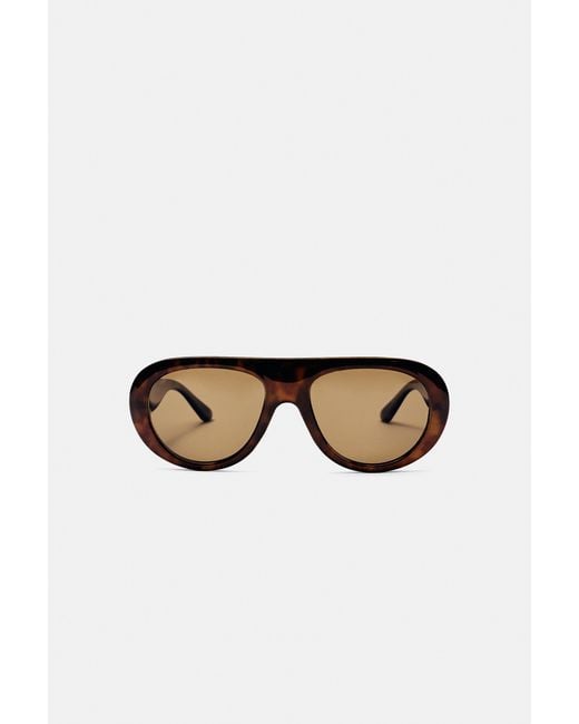 Pull&Bear Brown Aviator Sunglasses