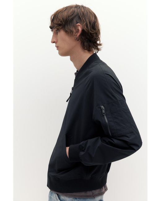 Pull&Bear Blue Lightweight Bomber Jacket for men