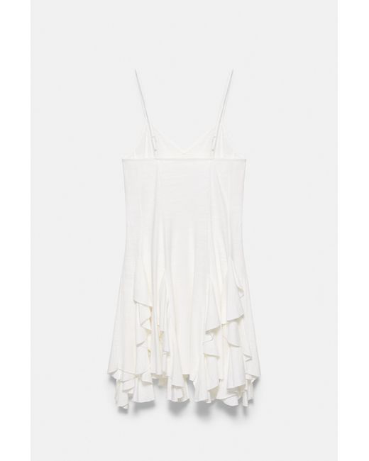 Pull&Bear White Strappy Flared Mini Dress