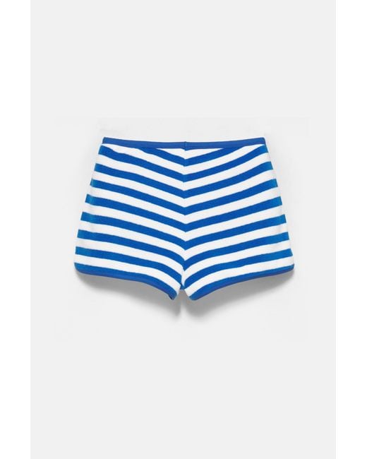 Pull&Bear Gestreepte Short La Toja in het White
