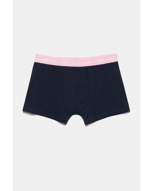 Pull&Bear 3-Pack Boxershorts in het Blue voor heren