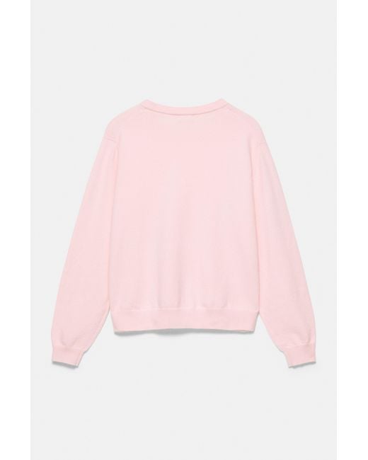 Pull&Bear Pink Regular Fit Jumper