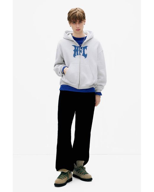 Pull&Bear Blue Stranger Things Hfc Hoodie for men