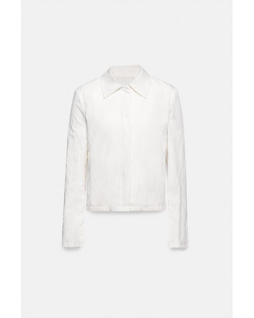 Pull&Bear White Karoline Vitto Tie-Detail Fitted Jacket