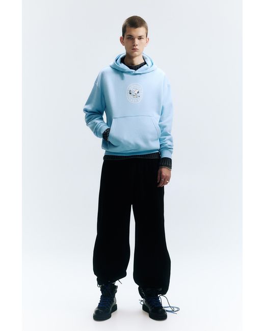 Pull&Bear Blue Peanuts Hoodie for men