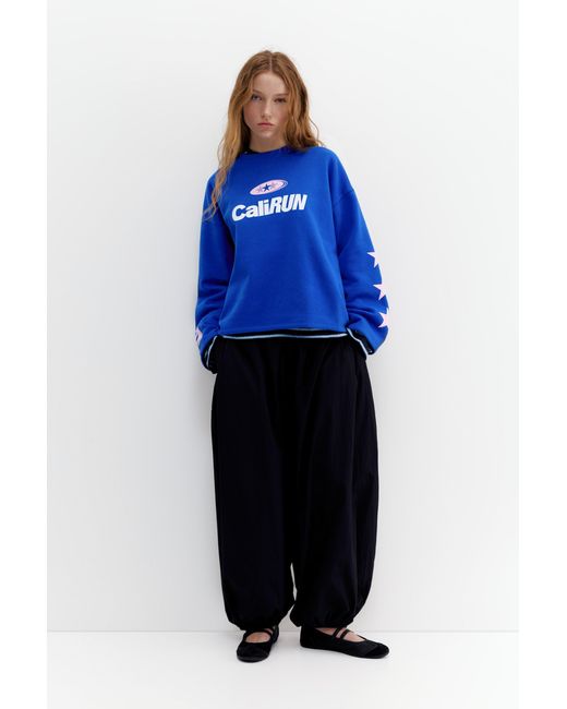 Pull&Bear Blauwe Sweater Met Sterren in het Blue