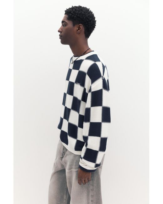 Pull À Carreaux Stwd Pull&Bear pour homme en coloris Gray