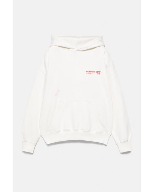 Sweat À Capuche Graphique Running Pull&Bear en coloris White