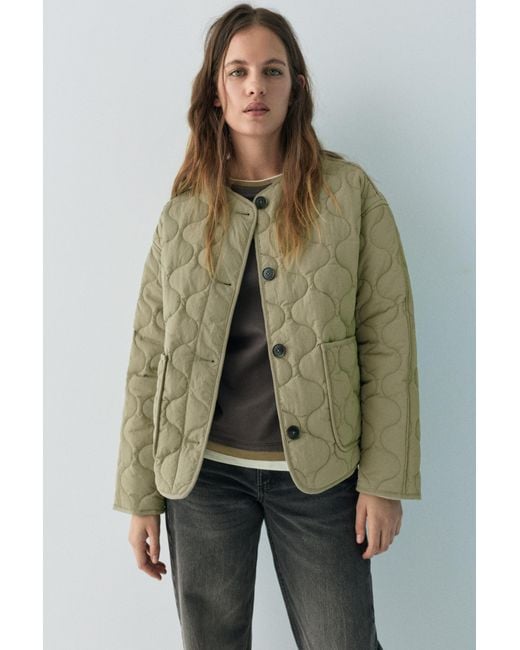 Pull&Bear Green Lightweight Padded Jacket