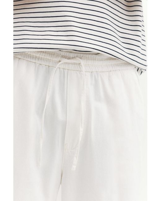 Pull&Bear White Denim Joggers for men