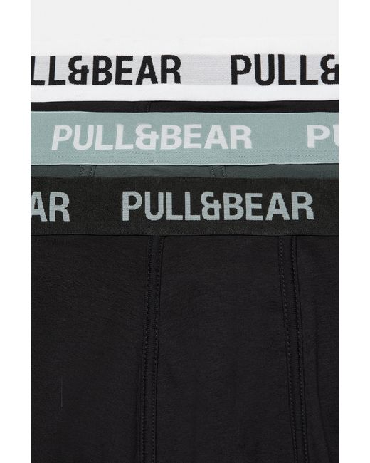 Pack 3 Boxer di Pull&Bear in Black da Uomo