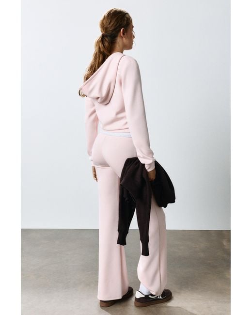 Pull&Bear Pink Zip-Up Hoodie