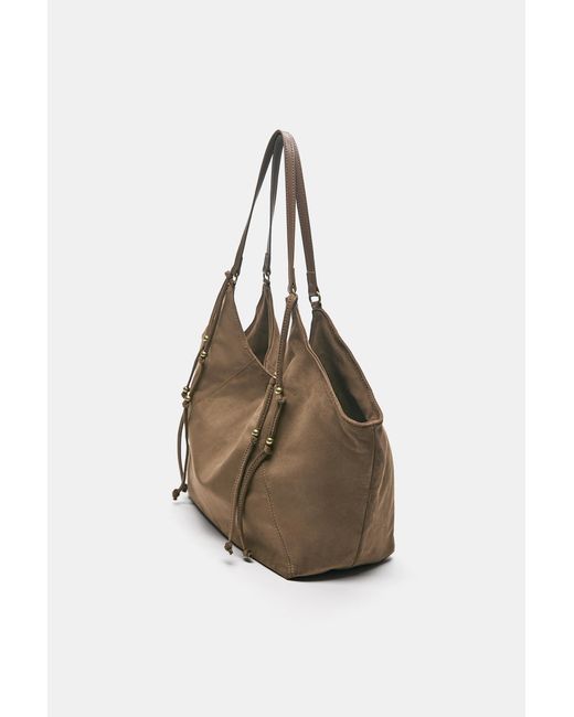 Pull&Bear Black Strap Detail Tote Bag