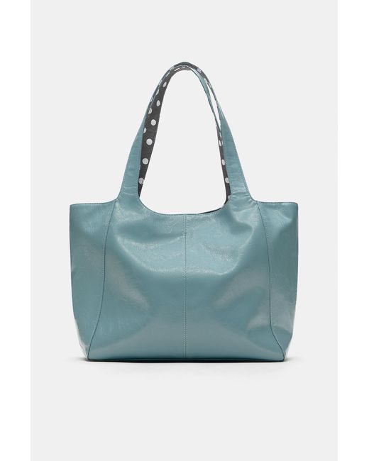 Pull&Bear Blue Polka Dot Shopper Bag