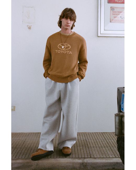 Pull&Bear Gray Toyota Sweater for men