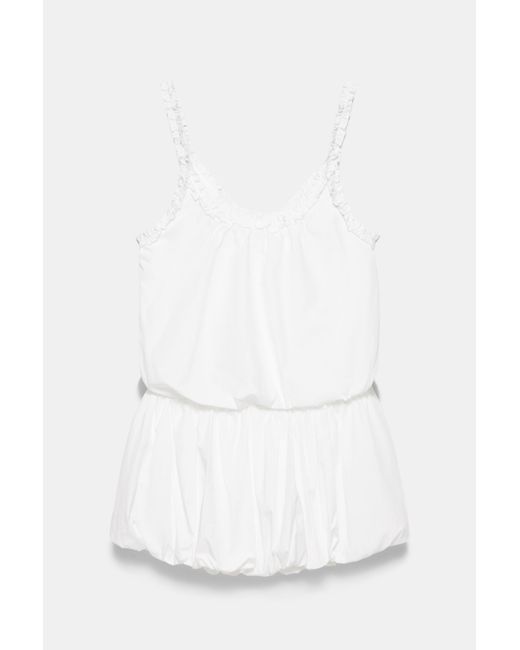 Pull&Bear Witte Korte Balloon Jurk in het Gray
