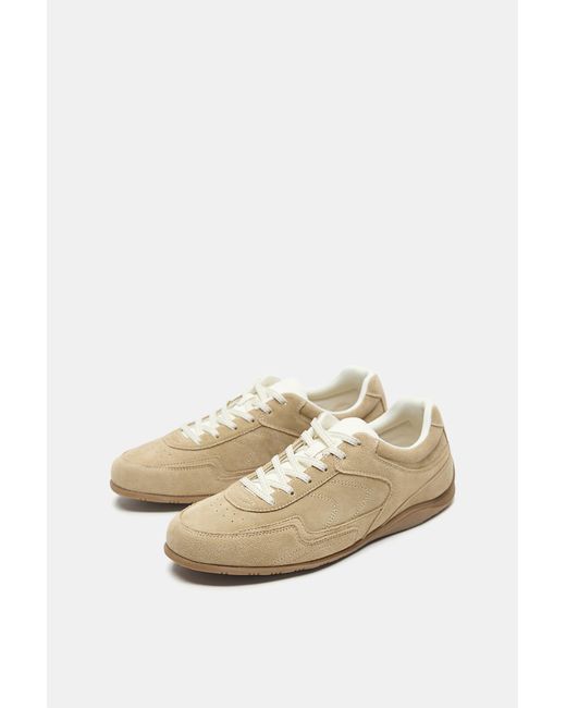 Pull&Bear Multicolor Leather Split Suede Trainers for men