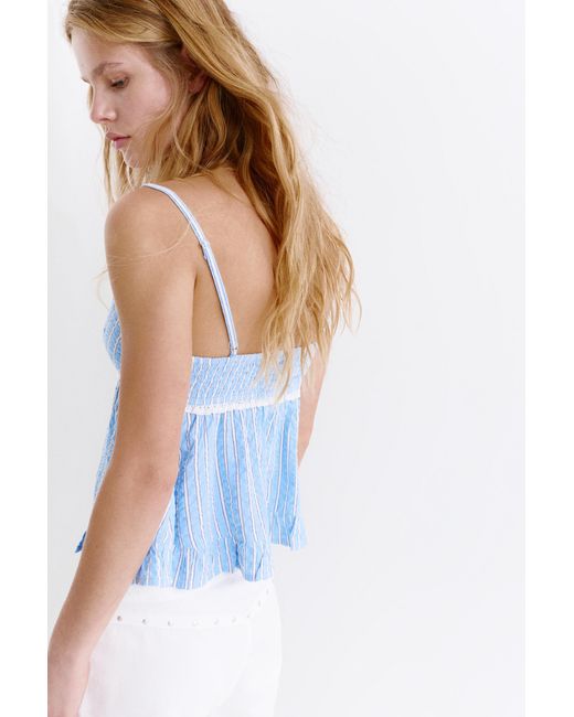 Pull&Bear Blue Striped Camisole Top