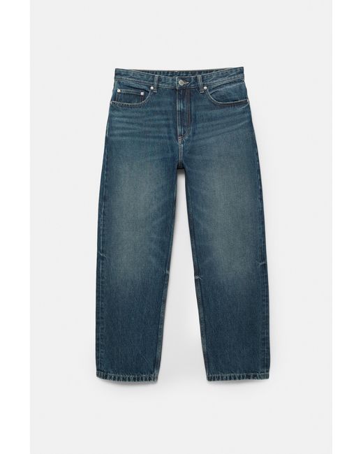 Pull&Bear Blue Straight Jeans for men