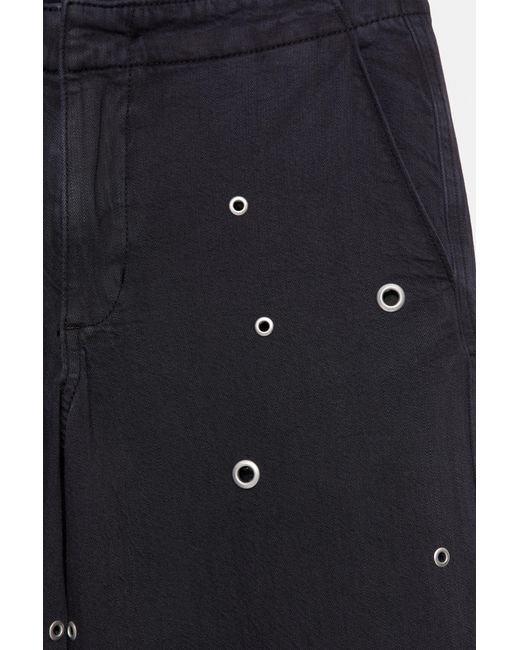Pull&Bear Rechte Jeans Met Eyelets in het Blue