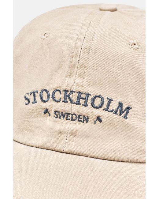 Pull&Bear Natural Monaco Embroidered Cap