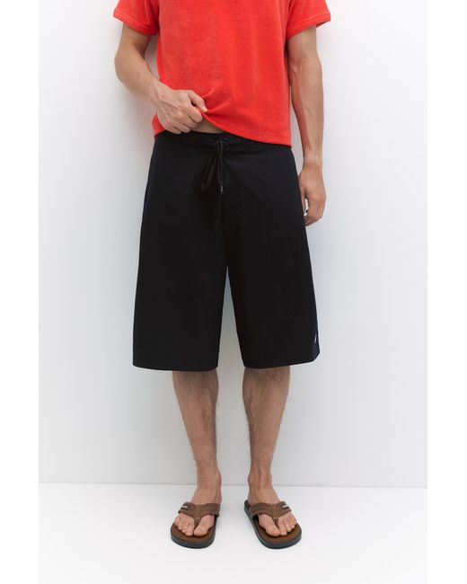 Pull&Bear Black Pleasures X Stwd Swim Shorts for men
